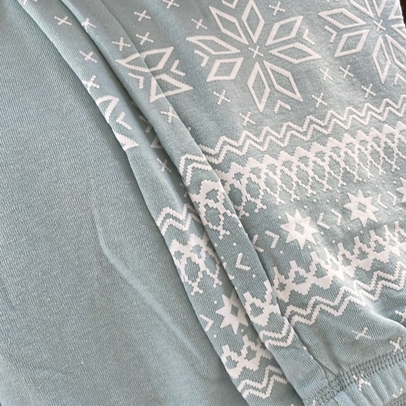 NEW |‎ PJ SALVAGE Ice Blue Snow flake Lounge Jogger Pajama Pant Sleep Bottoms XL - Picture 8 of 8